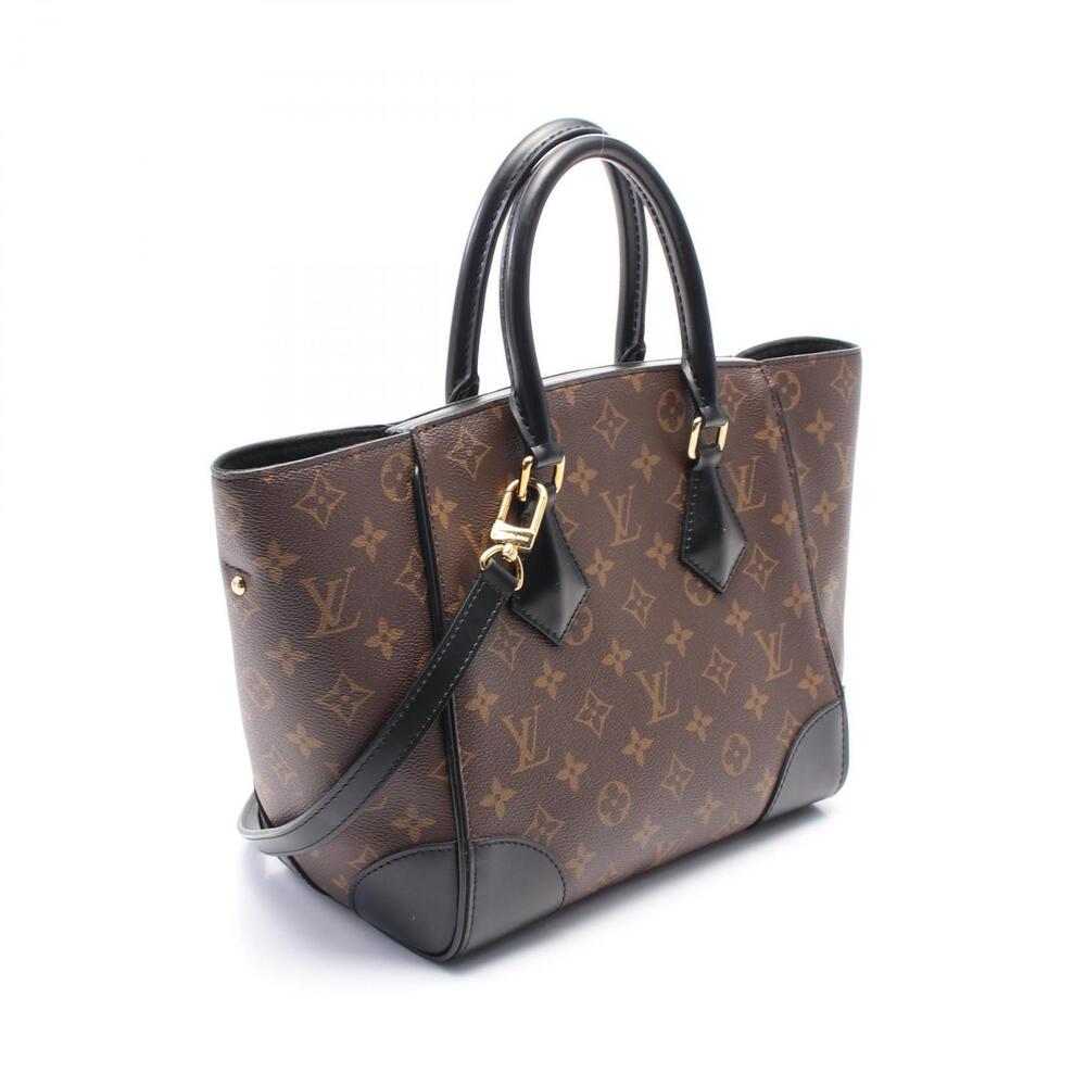 Louis Vuitton Black Phoenix Canvas Leather Brown Monogram Handbag